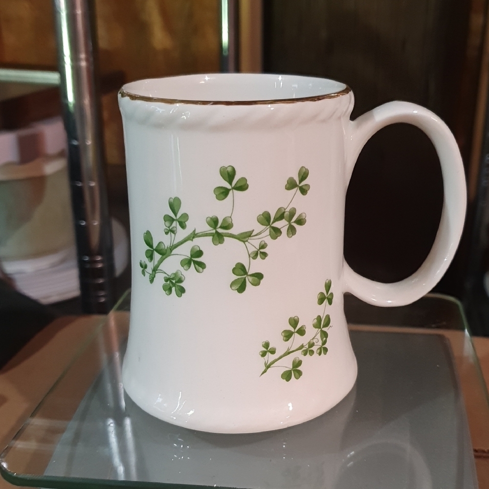Shamrock Ceramic Mug - White and Green